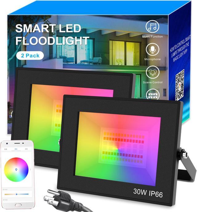 LED RGB Flood Light 30W Music Sync 300W Equivalent IP66