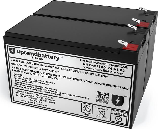 UPSANDBATTERY Brand Compatible Replacement Battery For APC UPS Model  SMT750J - High Rate Discharge Series Battery - A Non-OEM Replacement