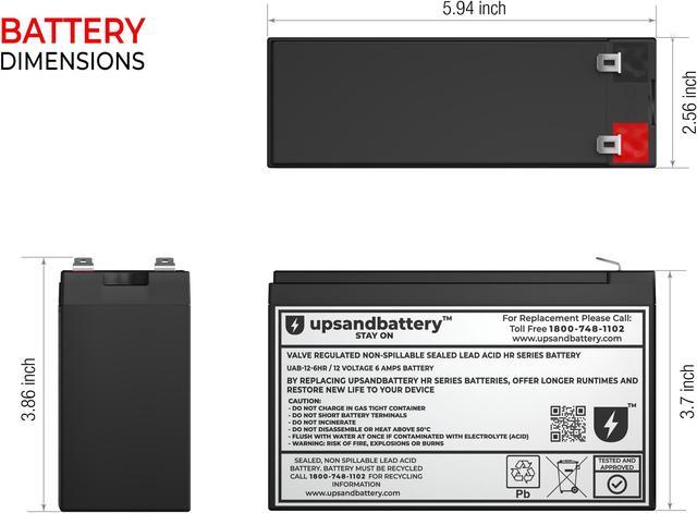 UPSANDBATTERY Brand Compatible Replacement Battery For APC UPS Model  SMT750J High Rate Discharge Series Battery, NON-OEM