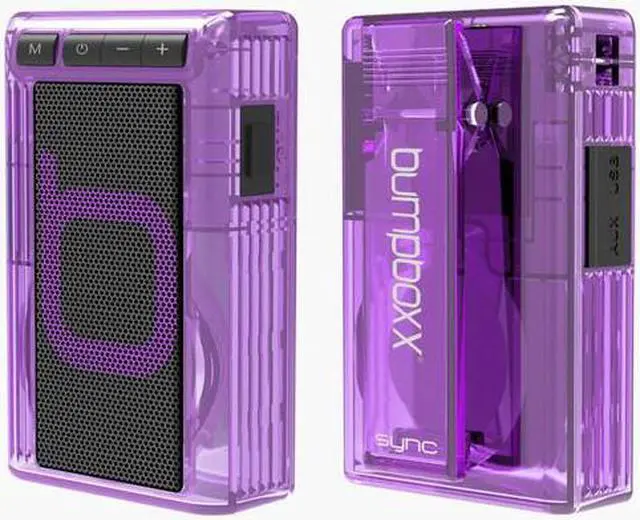 Main image of Bumpboxx Retro Pager Beeper Portable Bluetooth Speaker in Clear Purple