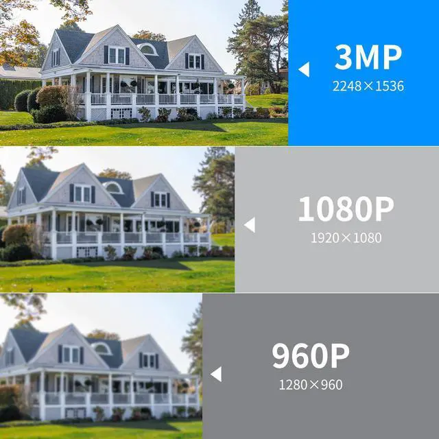 Alt view image 4 of 7 - Hiseeu 5MP WiFi Security Camera System Outdoor 3MP Dome PTZ Cameras and Bullet Cameras Surveillance Mobile&PC Remote,IP66 Waterproof,Night Vision,7/24/Motion Record,Motion Alert,Two Way Audio