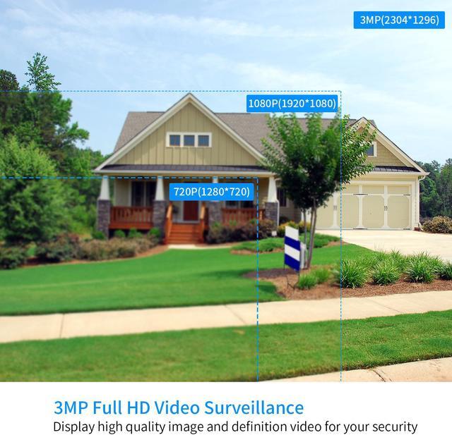 Alt view image 5 of 7 - Hiseeu 10'' LCD Wireless WiFi NVR 8 Channels Network Video Recorder, 1080P/3MP/5MP Motion Detection Zones, 24/7 Record, Work with Hiseeu Eseecloud Wireless Camera