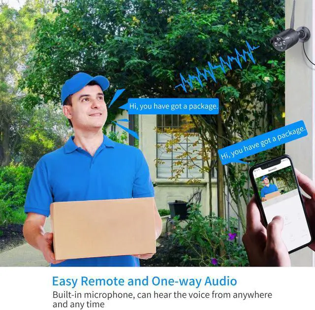 Alt view image 4 of 7 - Hiseeu Wireless Security Camera System with 10.1" LCD 2K Monitor, 4Pcs 1296P Outdoor Indoor Cameras with One-Way Audio, Night Vision, Waterproof, Motion Detection, 1TB Hard Drive