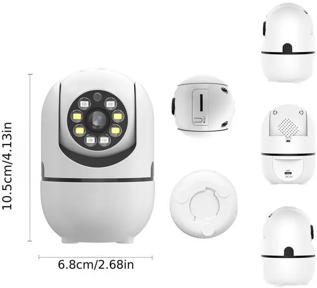 Alt view image 7 of 7 - Hiseeu 1080P HD Wireless Security WIFI Camera IP Camera, AI Intelligent Human Tracking And Motion Detection, 2.4GAlarm Push, Video Monitoring, Intelligent Home Safety Camera Mini Camera