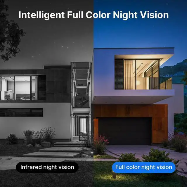 Alt view image 2 of 7 - Hiseeu 1080P HD WIFI Camera For Indoor And Outdoor Use, Works with Alexa, 2.4GHz, Baby And Pet Monitor, Two-way Audio, Motion Detection Alarm Push, 2 pcs Cameras