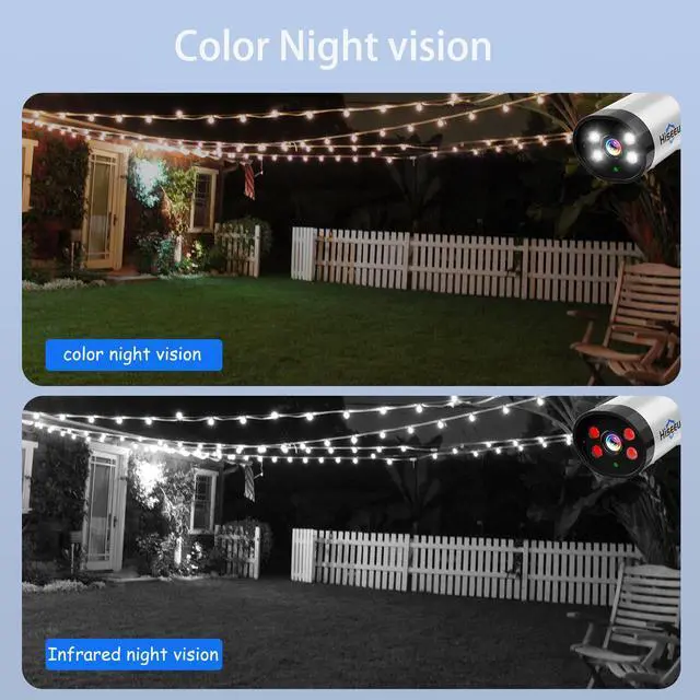 Alt view image 6 of 6 - Hiseeu 10CH NVR 3MP WIFI CCTV Security Camera System, 4 PCS Outdoor Cameras, NO HDD, 2 Way Audio, Night Vision, Motion detection