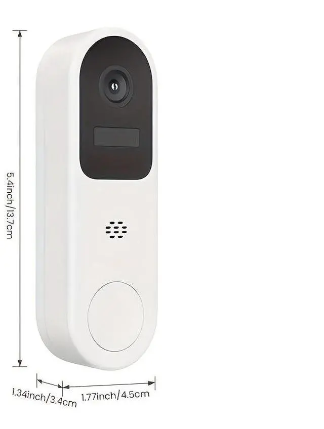Alt view image 2 of 6 - Hiseeu 3MP Video Doorbell Camera, Waterproof WiFi Smart Doorbell with Two-Way Talk, Single Light Night Vision, Outdoor Home Security Camera