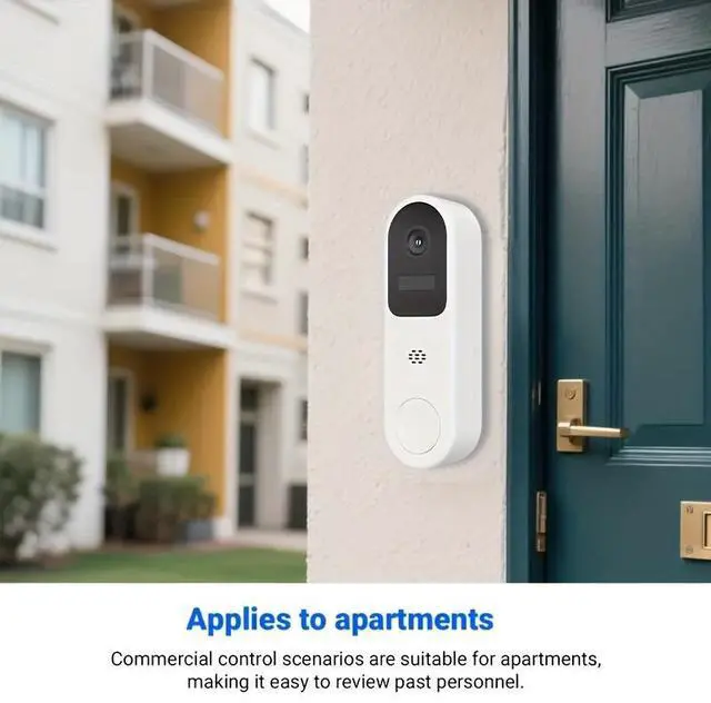 Alt view image 3 of 6 - Hiseeu 3MP Video Doorbell Camera, Waterproof WiFi Smart Doorbell with Two-Way Talk, Single Light Night Vision, Outdoor Home Security Camera