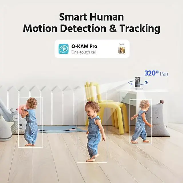 Alt view image 5 of 7 - Hiseeu 4MP Desk Lamp Security Camera, WiFi Indoor PTZ Camera with 320° Rotation, Human Tracking, One-Key Call Video Intercom, Two-Way Audio Home Baby & Pet Monitor