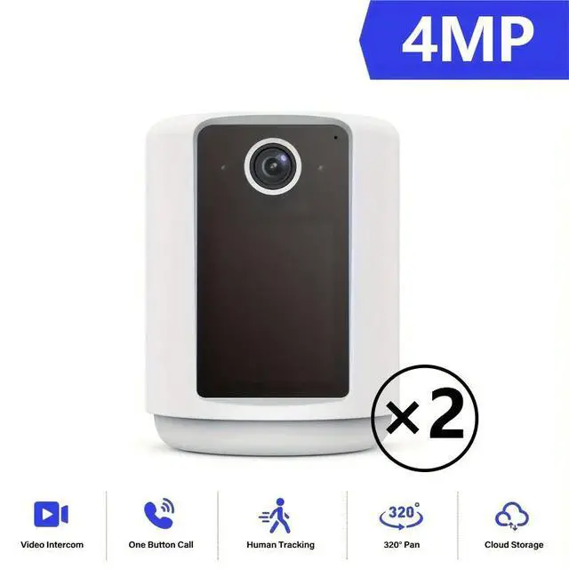 Main image of Hiseeu 4MP Desk Lamp Security Camera, WiFi Indoor PTZ Camera with 320° Rotation, Human Tracking, One-Key Call Video Intercom, Two-Way Audio Home Baby & Pet Monitor
