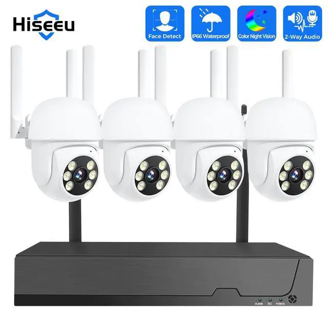 Main image of 4MP WiFi Security Camera System Kit with Motion Tracking and Color Night Vision