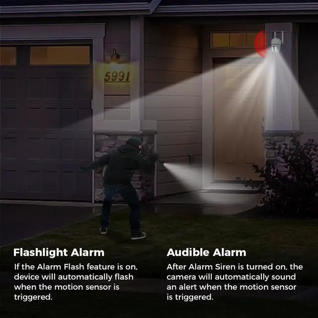 Alt view image 3 of 7 - 4MP WiFi Security Camera System Kit with Motion Tracking and Color Night Vision