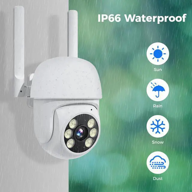 Alt view image 5 of 7 - 4MP WiFi Security Camera System Kit with Motion Tracking and Color Night Vision