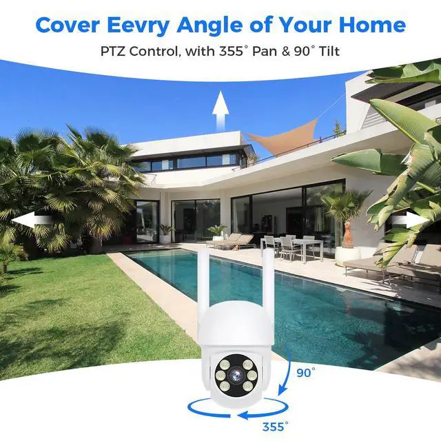 Alt view image 6 of 7 - 4MP WiFi Security Camera System Kit with Motion Tracking and Color Night Vision