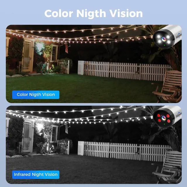 Alt view image 5 of 7 - Hiseeu 3MP Outdoor Bullet Security Camera , 2-Way Audio, 3MP Surveillance IP Cameras,IP66 Waterproof, Remote Viewing, Motion Detection, Colour Night Vision, EseeCloud APP