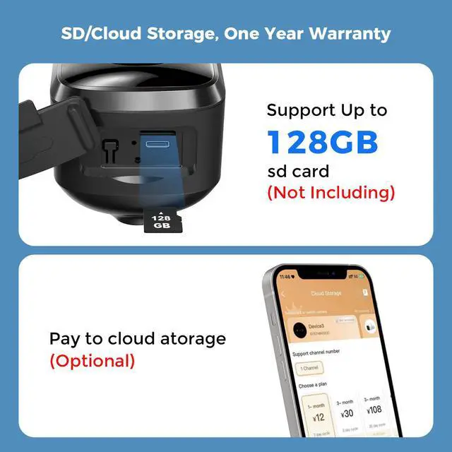 Alt view image 6 of 7 - Hiseeu 4MP Outdoor Solar Battery Powered Security Camera, 2-Way Audio, 2K Surveillance IP Wireless Wifi Cameras, IP66 Waterproof, Remote Viewing, Motion Detection, Colour Night Vision, EseeCloud APP