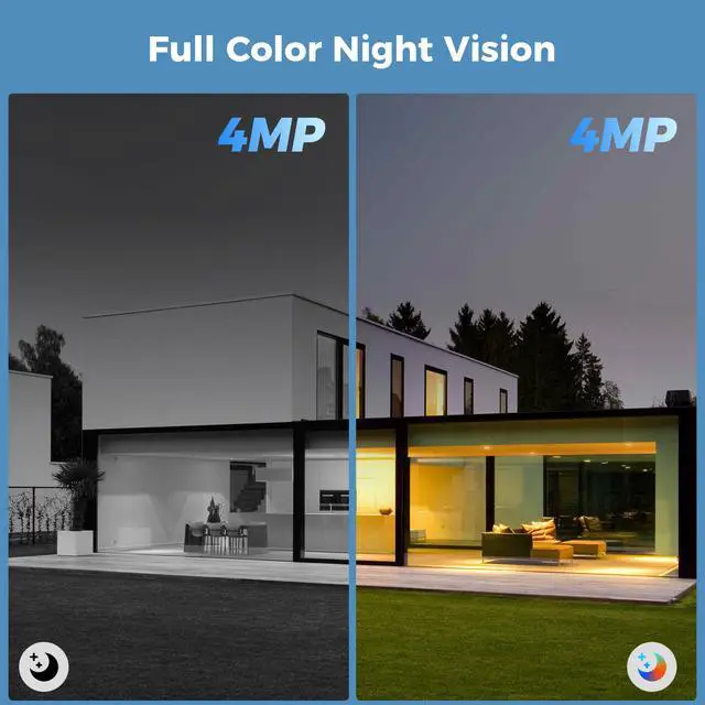 Alt view image 3 of 7 - Hiseeu 4MP Outdoor Solar Battery Powered Security Camera, 2-Way Audio, 2K Surveillance IP Wireless Wifi Cameras, IP66 Waterproof, Remote Viewing, Motion Detection, Colour Night Vision, EseeCloud APP