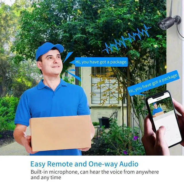 Alt view image 2 of 5 - Hiseeu Wireless Security Camera System with 10.1" LCD 2K Monitor, 4Pcs 1296P Outdoor Indoor Cameras with One-Way Audio, Night Vision, Waterproof, Motion Detection, 1TB Hard Drive