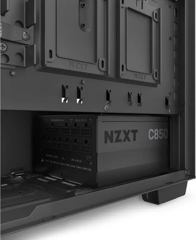 Alt view image 2 of 7 - NZXT C850 PSU (2022) - PA-8G1BB-US - 850 Watt PSU - 80+ Gold Certified - Fully Modular - Sleeved Cables - ATX Gaming Power Supply