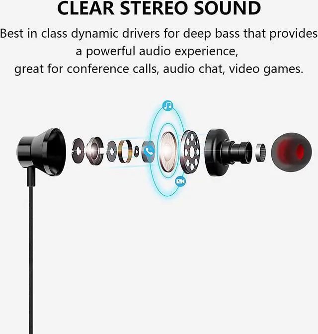 Alt view image 2 of 7 - USB Headset with Microphone for PC, Noise Cancelling Computer Headphones for Laptop/ 8.2 FT, Lightweight PC Headset with Audio Controls & Mute Function for Office Live Broadcast Gaming Headset and PS4