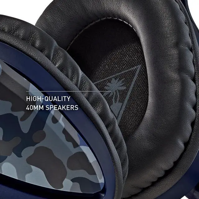 Alt view image 4 of 7 - Turtle Beach Recon 70 Multiplatform Gaming Headset for Xbox Series X|S, PS5, Nintendo Switch, PC, Mobile w/ 3.5mm Wired Connection - Flip-to-Mute Mic, 40mm Speakers, Lightweight Design  Blue Camo