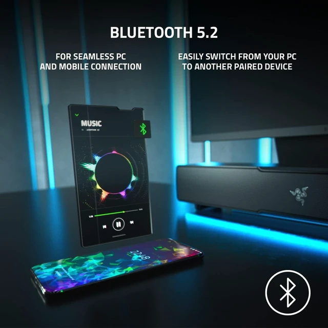 Alt view image 5 of 7 - Leviathan V2, Multi-Driver PC Gaming Soundbar w/Subwoofer, Black