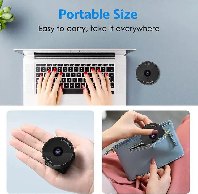 Alt view image 7 of 7 - 1080P Webcam - USB Webcam with Microphone & Physical Privacy Cover, Noise-Canceling Mic, Auto Light Correction, EMEET C950 Ultra Compact FHD Web Cam w/ 70° View for Meeting/Online Classes/Zoom/YouTube