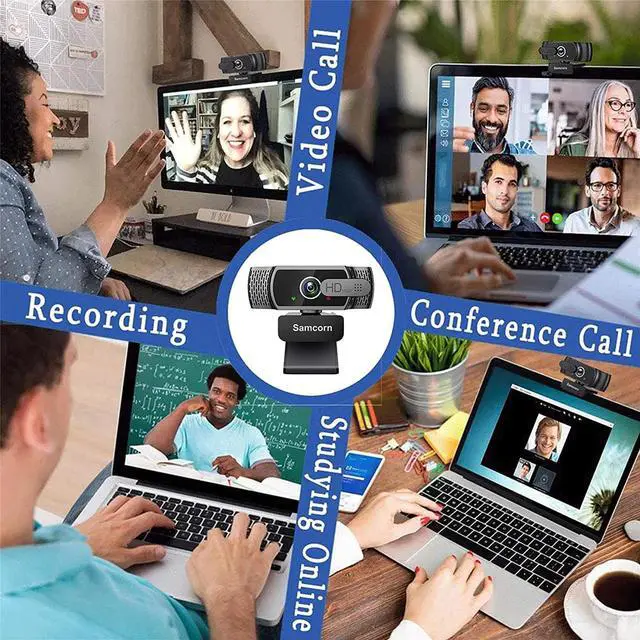 Alt view image 4 of 7 - Webcam with Microphone for Desktop,1080P HD USB Webcam Live Streaming Laptop PC Computer Web Camera for Video Calling Conferencing Recording Gaming, 3D Noise Reduction