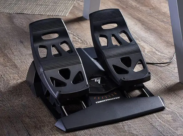 Alt view image 7 of 7 - THRUSTMASTER T.Flight HOTAS 4 (Compatible with PS5, PS4 and PC) & TFRP Rudder Pedals for Flight Simulators