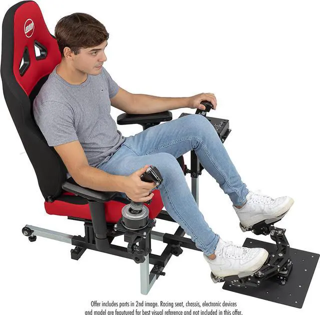 Alt view image 6 of 7 - | Configuration 2 | Flight Simulator HOTAS Side by Side Mount | Fits Thrustmaster Warthog, VirPil WarBRD, MongoosT-50CM2, VKB Gunfighter, WinWing Orion, Super Libra VirPil MongoosT-50CM3