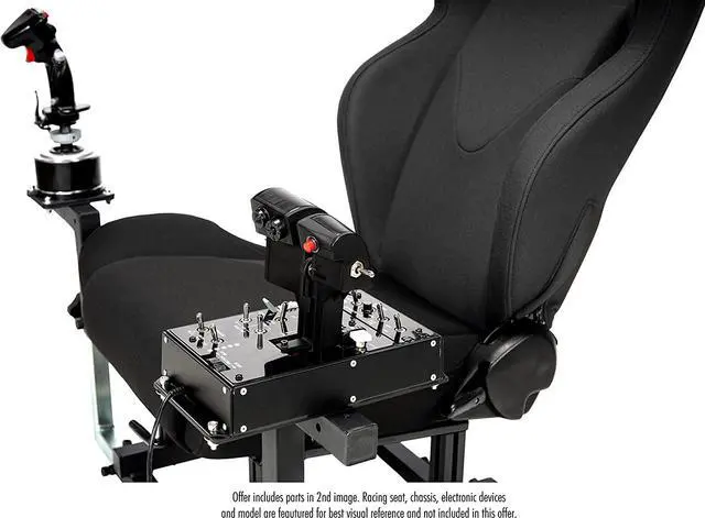 Alt view image 7 of 7 - | Configuration 2 | Flight Simulator HOTAS Side by Side Mount | Fits Thrustmaster Warthog, VirPil WarBRD, MongoosT-50CM2, VKB Gunfighter, WinWing Orion, Super Libra VirPil MongoosT-50CM3