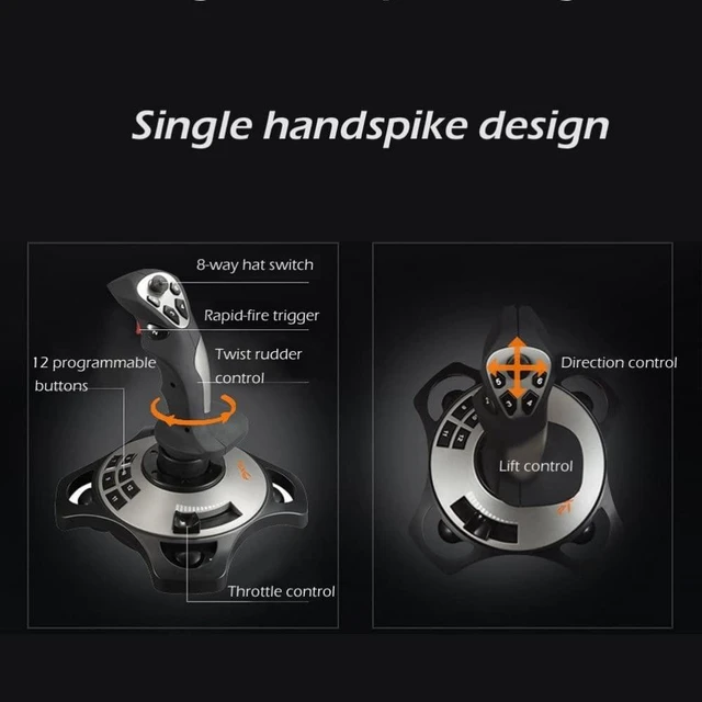 Alt view image 2 of 7 - 2113PRO PC Joystick USB Gaming Flight Simulator Controller Flight Stick