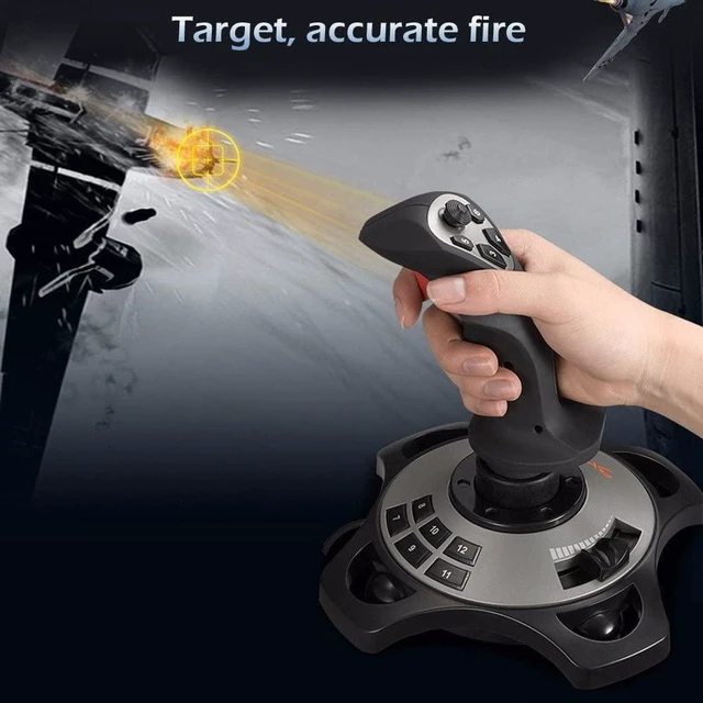 Alt view image 6 of 7 - 2113PRO PC Joystick USB Gaming Flight Simulator Controller Flight Stick