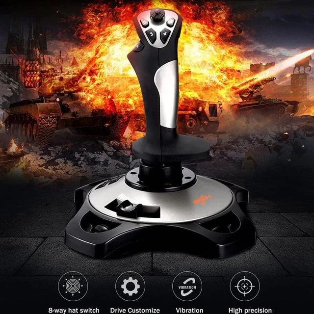 Alt view image 3 of 7 - 2113PRO PC Joystick USB Gaming Flight Simulator Controller Flight Stick