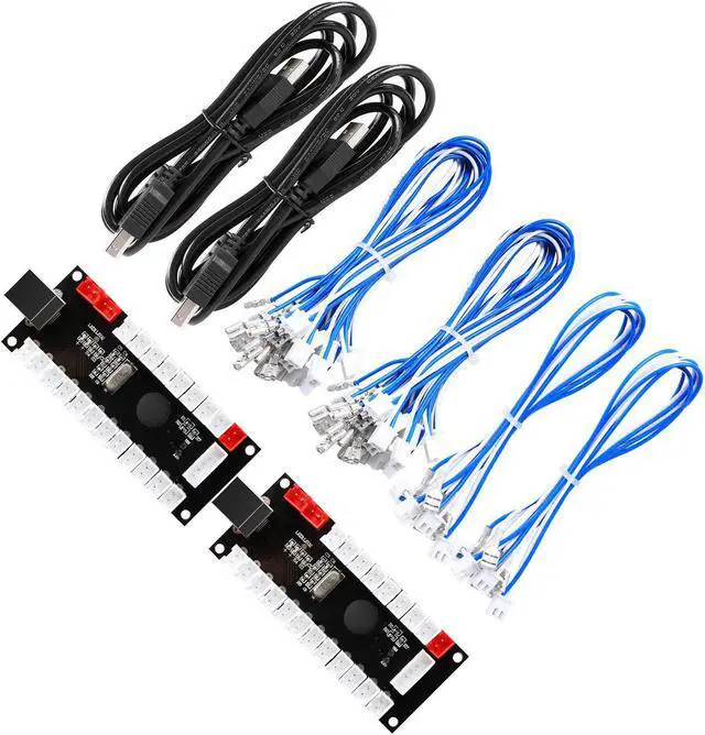 Main image of Guwarry 2-Player Zero Delay USB Encoder PC to HAPP Joysticks/HAPP Arcade Buttons for PC, MAME, Raspberry Pi, Arcade1Up - Three 5V Power Output for led Joysticks/LED Daisy Chain/LED Arcade Buttons