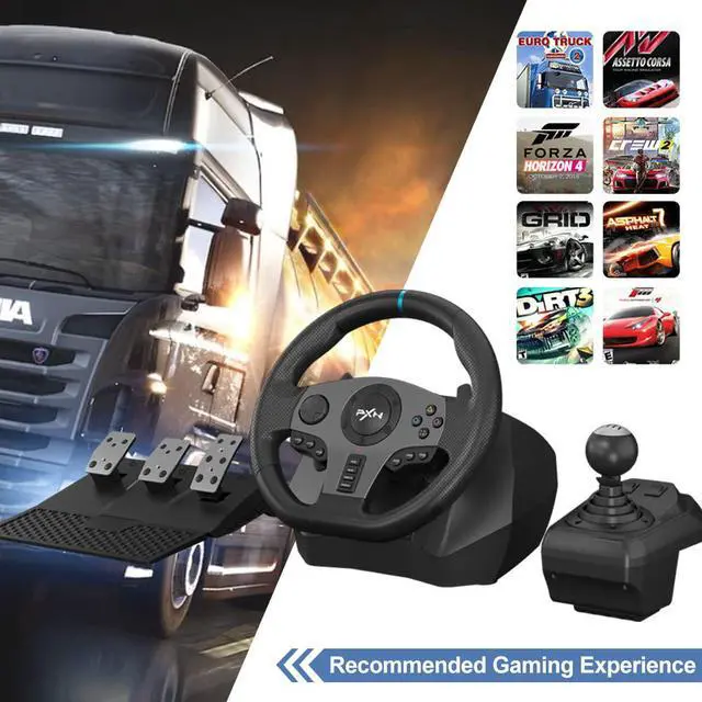 Alt view image 6 of 7 - PXN V9 Gaming Steering Wheel, 270°&900°, with Pedals and Shifter, Racing Wheel for Xbox, PC, PS4, PS3, Switch