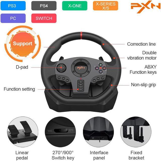 PXN V900 Xbox Steering Wheel - 270/900° Sim Racing Wheel with