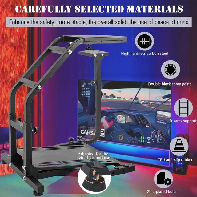 Marada Steering Wheel Stand Fixed Office Seat with Card Slot Racing Wheel Stand X-Frame fit Logitech G25 G27 G29 G920 Thrustmaster T300RS,Racing Simul