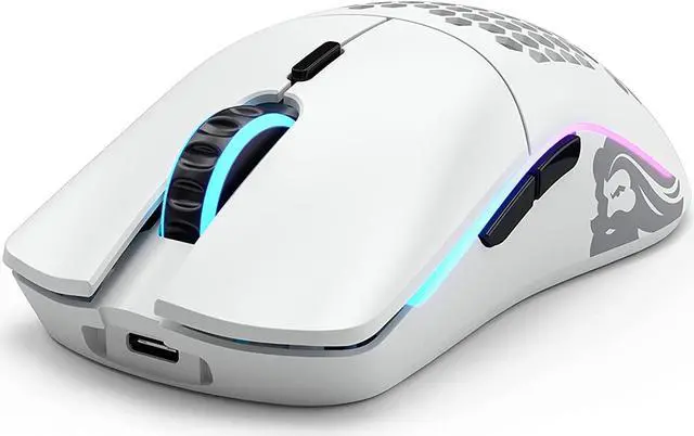 Alt view image 2 of 7 - Glorious Model O Wireless Gaming Mouse - Superlight, 69g Honeycomb Design, RGB, Ambidextrous, Lag Free 2.4GHz Wireless, Up to 71 Hours Battery - Matte White