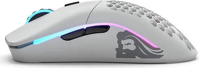 Alt view image 3 of 7 - Glorious Model O Wireless Gaming Mouse - Superlight, 69g Honeycomb Design, RGB, Ambidextrous, Lag Free 2.4GHz Wireless, Up to 71 Hours Battery - Matte White