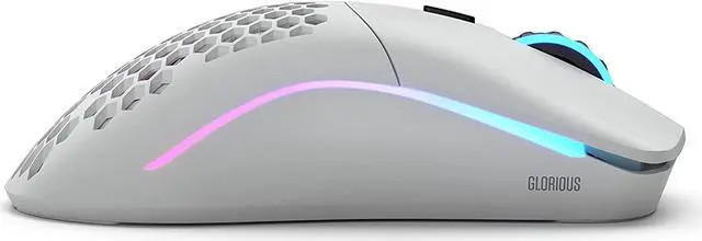 Alt view image 4 of 7 - Glorious Model O Wireless Gaming Mouse - Superlight, 69g Honeycomb Design, RGB, Ambidextrous, Lag Free 2.4GHz Wireless, Up to 71 Hours Battery - Matte White