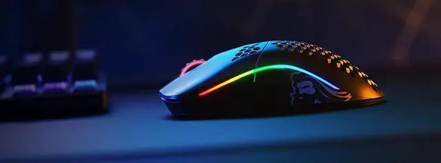Alt view image 7 of 7 - Glorious Model O Wireless Gaming Mouse - Superlight, 69g Honeycomb Design, RGB, Ambidextrous, Lag Free 2.4GHz Wireless, Up to 71 Hours Battery - Matte White
