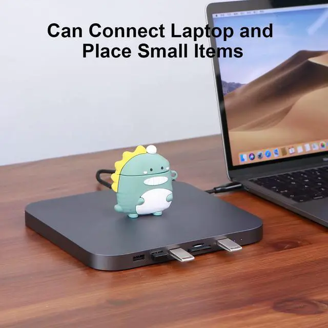 Alt view image 5 of 7 - USB-C Hub with Hard Drive Enclosure, Hagibis Type-C Docking Station & Stand for Mac Mini, Mac Studio M1 Max Ultra with SATA, USB 3.0, SD/TF Card Reader and USB 2.0 for Laptop (MC25 Grey)