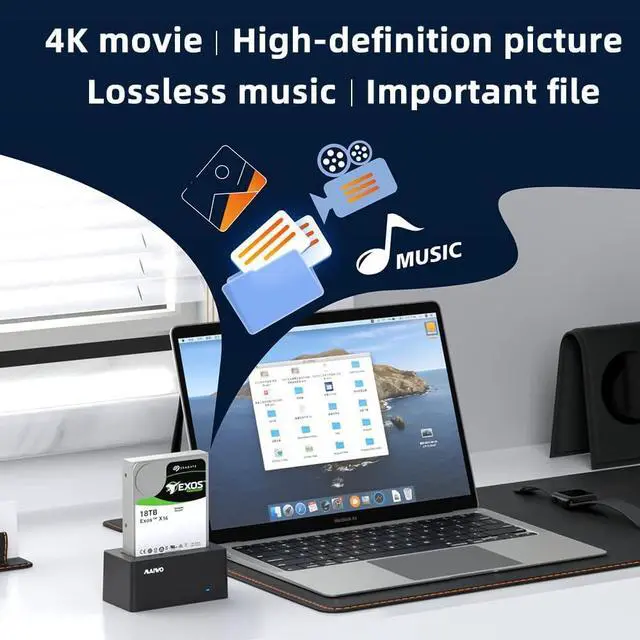 Alt view image 7 of 7 - SAS SATA to USB 3.0 Adapter, External Hard Drive Enclosure for 2.5 3.5 Inch SAS SATA Server HDD/SSD, 22TB Capacity, SAS SATA Hard Disk Reader Converter Caddy Storage Case