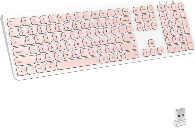 pink ergonomic keyboard