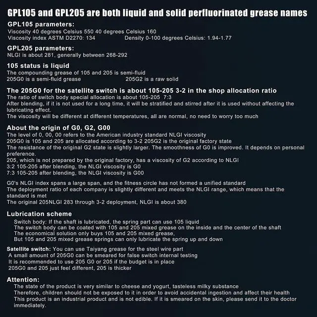 Alt view image 7 of 7 - HONKID Keyboard Switch Lube GPL 205G0 0.35 oz,Mechanical Keyboard Keycaps Lubricant Lubes Stabilizer Lubricating