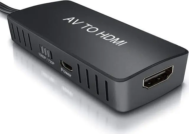 Alt view image 3 of 7 - RCA to HDMI Converter Composite to HDMI Adapter AV to HDMI Support 1080P PAL/NTSC Compatible with PS one PS2 PS3 STB Xbox VHS VCR Blue-Ray DVD Players