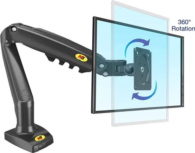 Alt view image 4 of 7 - NB North Bayou Monitor Desk Mount Stand Full Motion Swivel Monitor Arm with Gas Spring for 17-30''Computer Monitors(Within 4.4lbs to 19.8lbs) F80