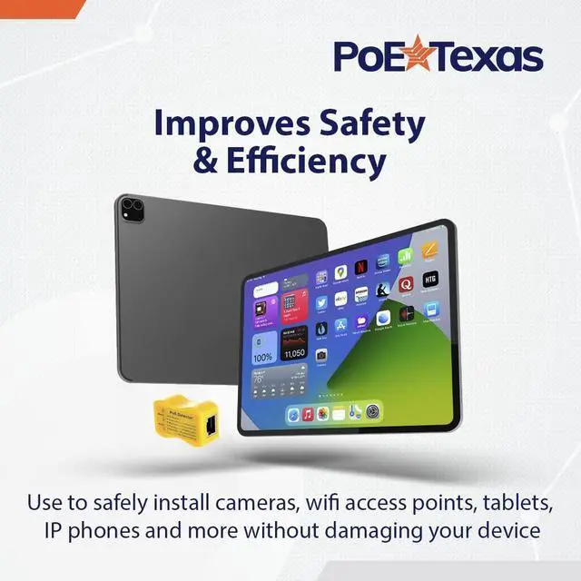 Alt view image 3 of 6 - PoE Detector for IEEE 802.3 or Passive PoE - Quickly Identify Power Over Ethernet; Display Indicates Passive or 802.3af/at; 24v, 48v, or 56v; and Mode B Reverse Polarity