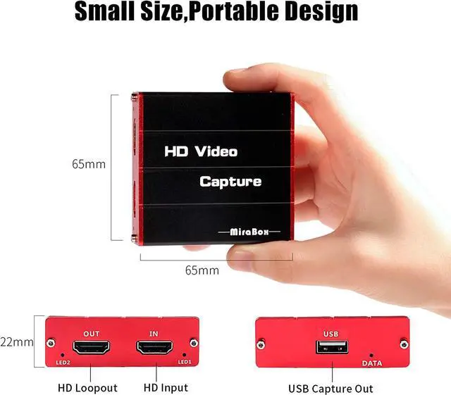 Alt view image 6 of 6 - Mirabox USB3.0 4K HDMI Video Capture Card, 1080P 60FPS HD Game Capture Device Cam Link with HDMI Passthrough Work with Xbox PS5 PS4 Switch DSLR for OBS Twitch Live Streaming and Recording